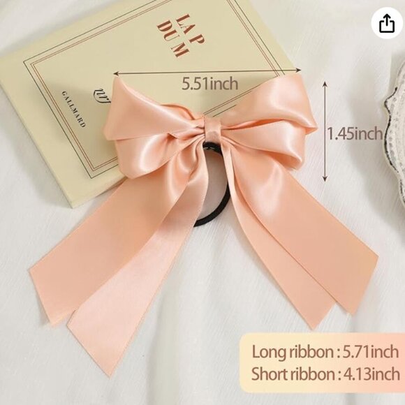 6 Pack Bow Hair Scrunchies NEW - Picture 2 of 4